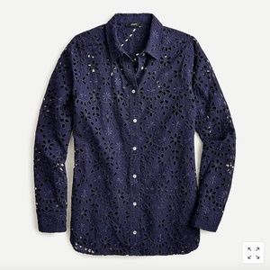 NWT J.Crew Button-up Shirt in Embroidered Eyelet